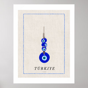 Poster Protection contre le mauvais œil turc Nazar