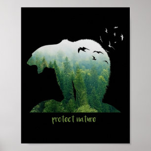 Poster Protection de la nature des femmes Protection De l