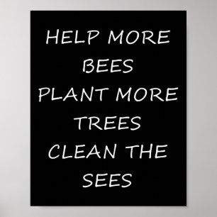 Poster Protection de l'environnement - Aider l'environnem