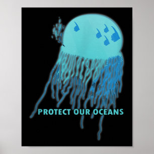 Poster Protection de l'environnement par les méduses, pro