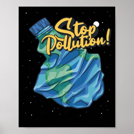 Poster Protection de l'environnement, Stop à la pollution (Devant)