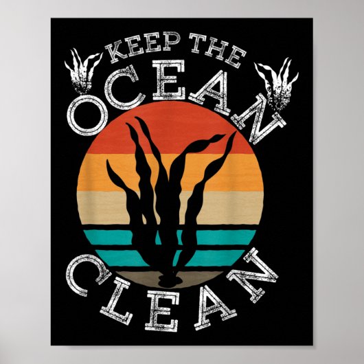 Poster Protection de l'océan de l'environnement (Devant)