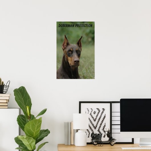 Poster Protection Doberman (Bureau à domicile)