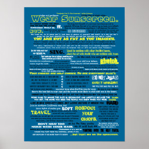 Poster Protection solaire d'usage