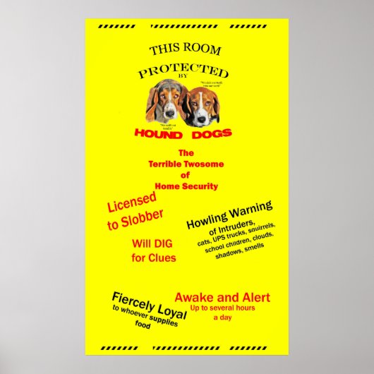 Poster Protégé par des chiens de garde (Devant)