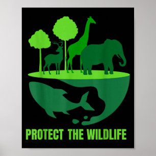 Poster Protéger la faune _ conservation de la nature terr