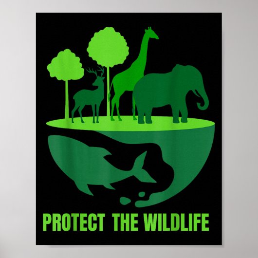 Poster Protéger la faune _ conservation de la nature terr (Devant)