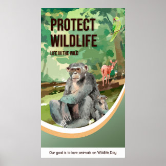 Poster Protéger la faune (La vie dans la nature)