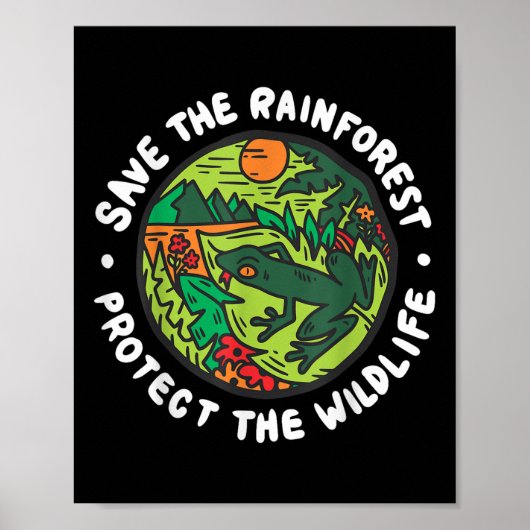 Poster Protéger La Faune Sauvons L'Environnement De La Fo (Devant)