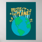 Poster PROTÉGER LA PLANÈTE SAUVER EARTH Eco Green Art (Devant)