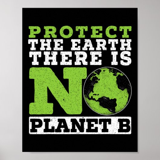 Poster Protéger La Terre Il N'Y A Pas D'Environnement Pla (Devant)