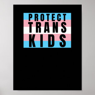 Poster Protéger l'autocollant Transgenre Pride pour les e