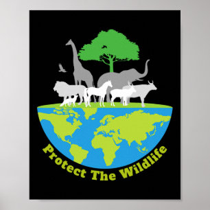 Poster Protéger Le Jour des terres Nature Sauvons Safari