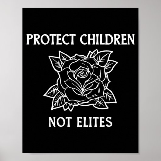 Poster Protéger les enfants et non les élites (Devant)