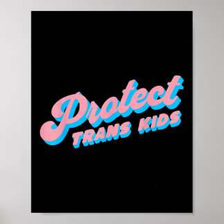 Poster Protéger les enfants trans Lgbt Pride Queer
