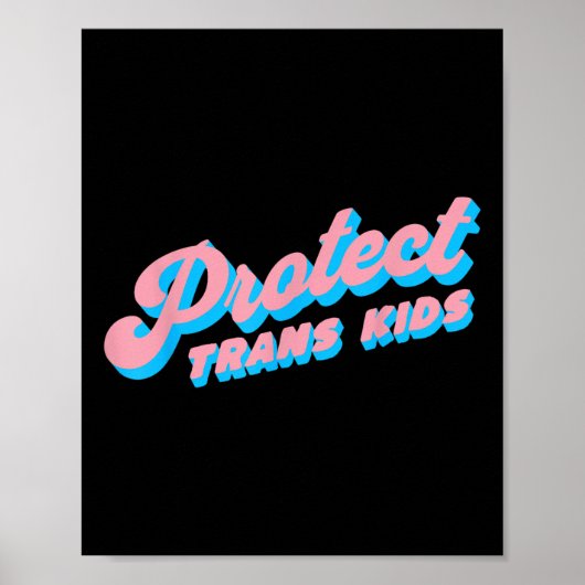 Poster Protéger les enfants trans Lgbt Pride Queer (Devant)