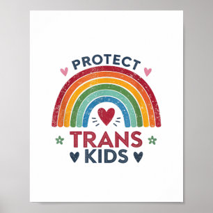 Poster Protéger les enfants trans soutenir les jeunes hom
