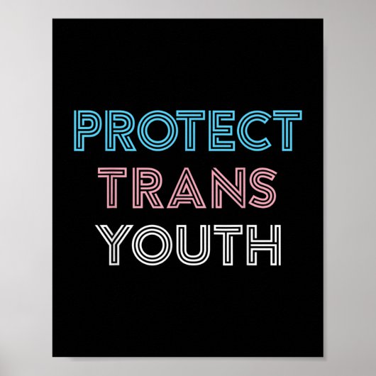 Poster Protéger les jeunes transgenres LGBT Pride (Devant)