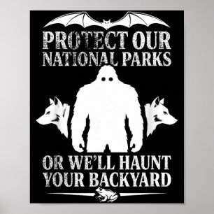 Poster Protéger les parcs nationaux ou hanter les hommes 