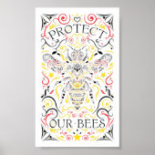 Poster protéger nos abeilles (Devant)