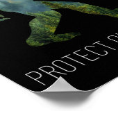 Poster Protéger nos forêts Jour des terres de pieds d'ail (Coin)