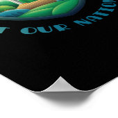 Poster Protéger nos parcs nationaux conception de badge v (Coin)
