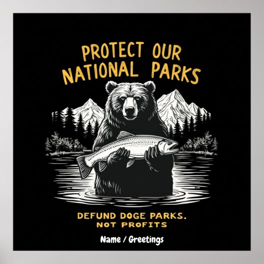 Poster Protéger Nos Parcs Nationaux Défendre Les Parcs Do (Devant)