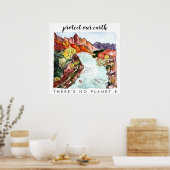 Poster PROTÉGER NOTRE Aquarelle du parc national de la ZO (Cuisine)