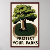 Poster Protégez vos parcs (Devant)