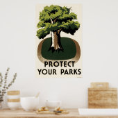 Poster Protégez vos parcs (Cuisine)
