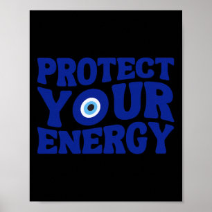 Poster Protégez Votre Énergie Mauvais Œil Spirituel Posit