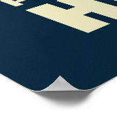 Poster Protégez votre tête Rétro de sécurité en milieu de (Coin)