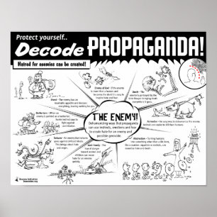 Poster Protégez-vous... Décodez PROPAGANDE !