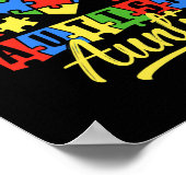 Poster Proud Autism Auntie Awareness Aunt Autistic Niece (Coin)
