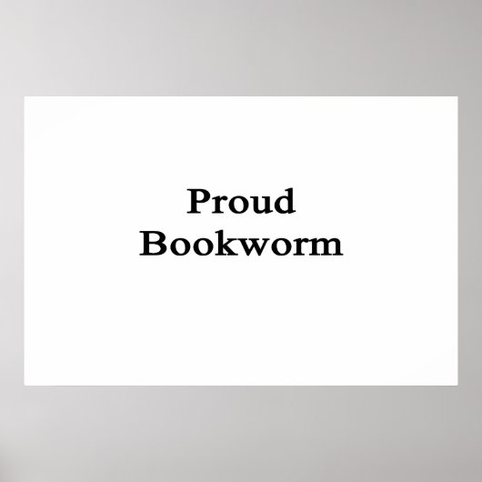 Poster Proud Bookworm (Devant)