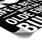 Poster Proud Olde English Bulldog Life Is Better Dog Funn (Coin)