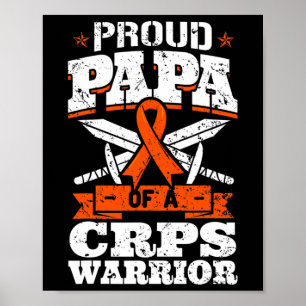 Poster Proud Papa D'Une Crps Guerrier Rsd Sensibilisation