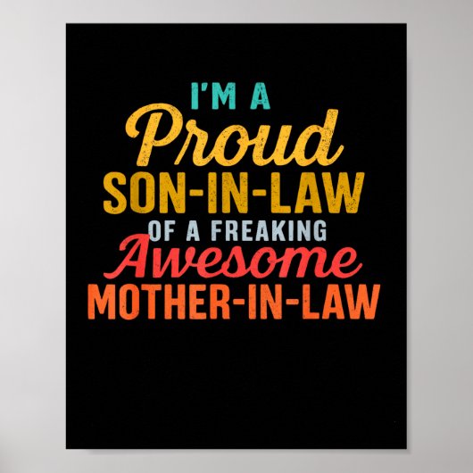 Poster Proud Son In Law Of A Freaking Awesome Mother In L (Devant)