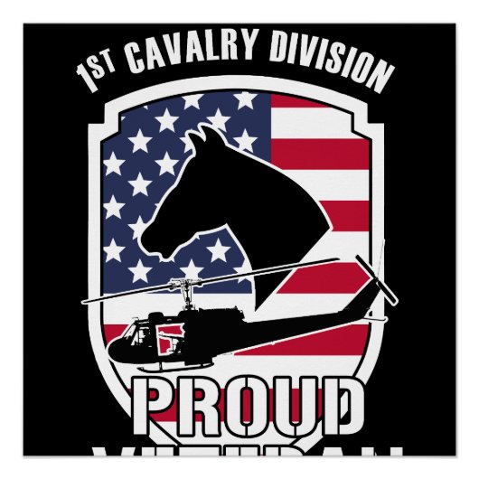 Poster PROUD VETERAN / 1st Cavalry Division (Devant)