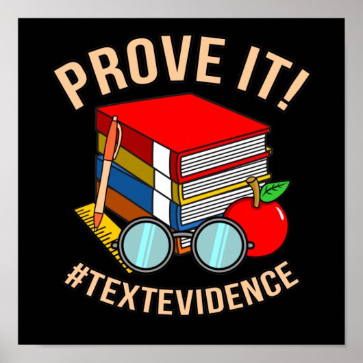 Poster Prove Text Evidence English Language Teacher (Devant)