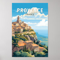 Provence France Travel Art Vintage
