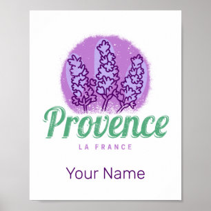 Poster Provence Rétro Lavande Côte d'Azur France