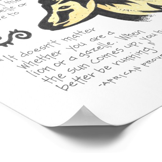 Poster Proverbe africain (Coin)