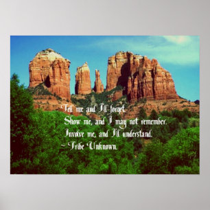 Poster Proverbe amérindien