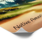 Poster Proverbe amérindien Écouter le vent (Coin)