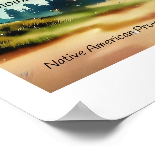 Poster Proverbe amérindien Écouter le vent (Coin)