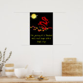 Poster Proverbe Chinois - Dragon, Lune, Fleur (Cuisine)