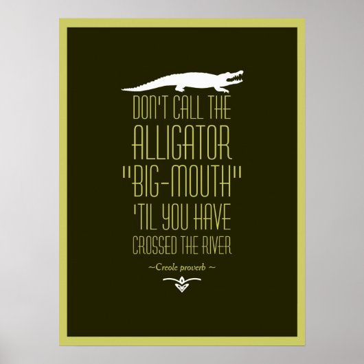 Poster Proverbe créole (Devant)