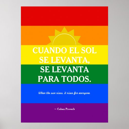 Poster Proverbe cubain (Devant)