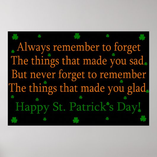 Poster Proverbe irlandais 3 - Imprimer (Devant)